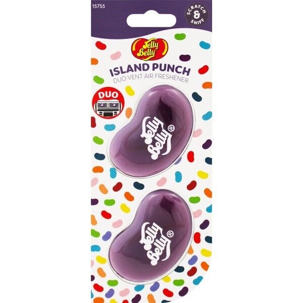 Jelly Belly 3D Vent Car Freshener Island Punch 2 Pack