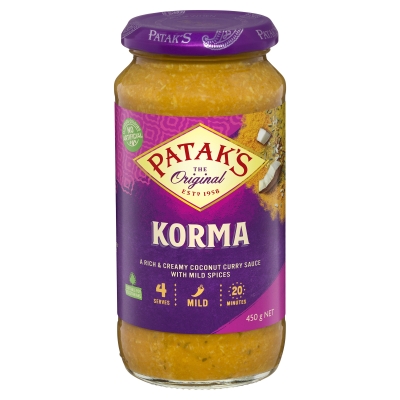 Patak's Simmer Sauce Korma Mild 450g