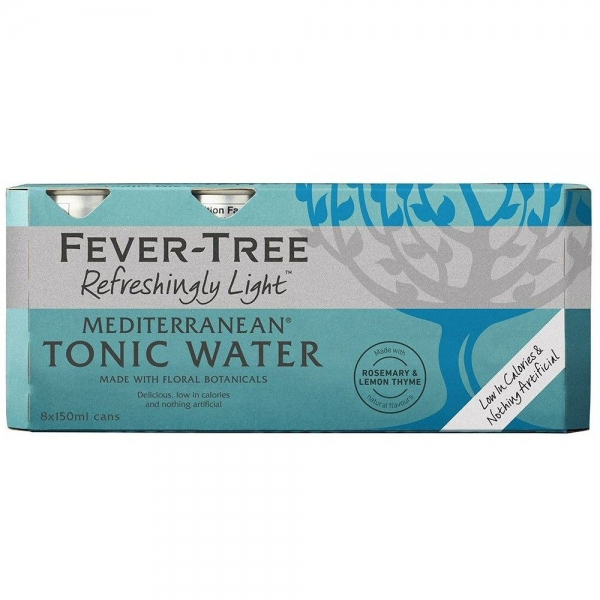 Fever Tree Mediterranean Tonic Water Light 8 x 150ml