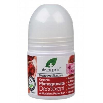 Dr Organic Deodorant Roll On Pomegranate 50ml 