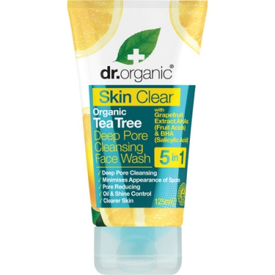 Dr Organic Tea Tree Deep Pore Face Wash 125ml 