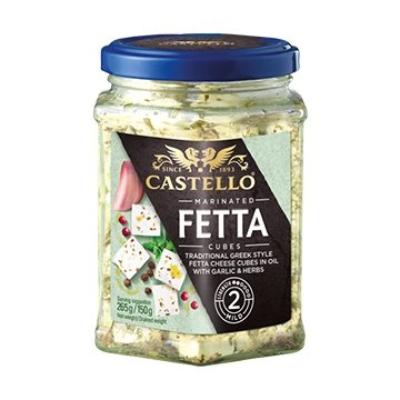 Castello Marinated Fetta Cubes Garlic & Herbs 265g