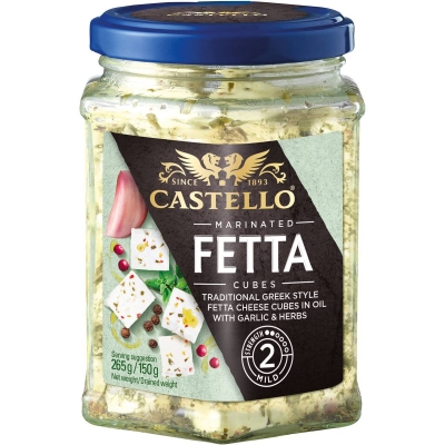 Castello Fetta Cubes Herb & Garlic 265g