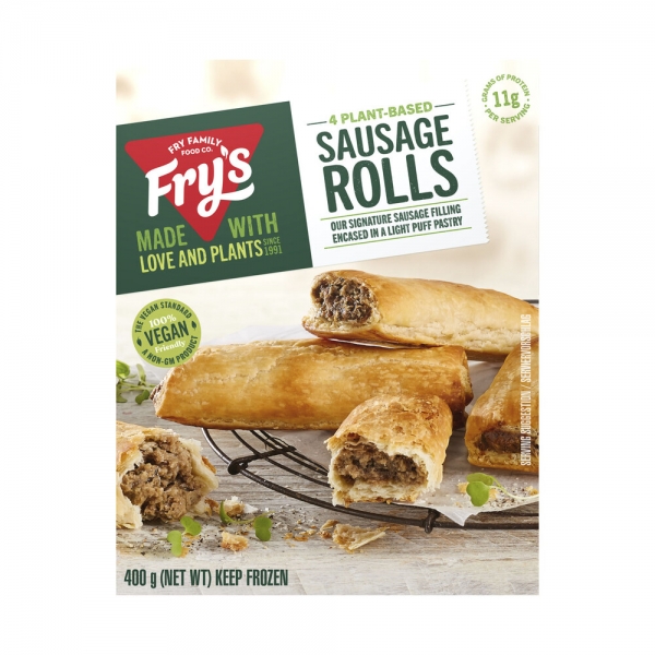 Fry's Plant Based Sausage Rolls 4 Pack 400g