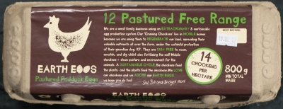 Earth Eggs Free Range 800g