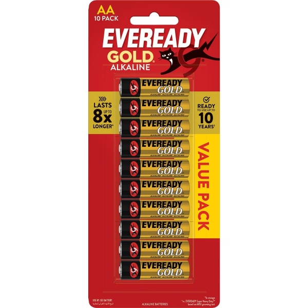 Eveready Batteries Gold AA 10 Pack