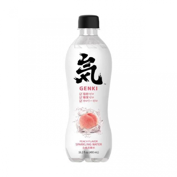Genki Forest Sparkling Water Peach 480ml
