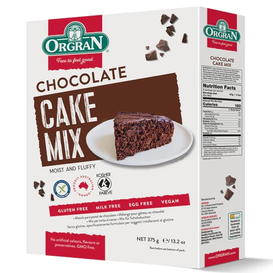 Orgran Chocolate Cake Mix Gluten Free 375g