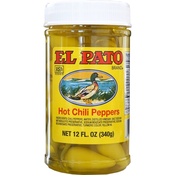El Pato Yellow Hot Chilli Peppers 340g