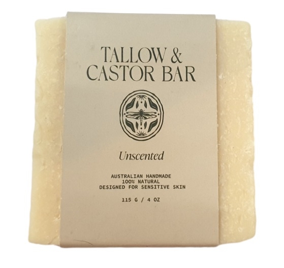 Naked Tallow Tallow & Castor Bar Unscented 115g