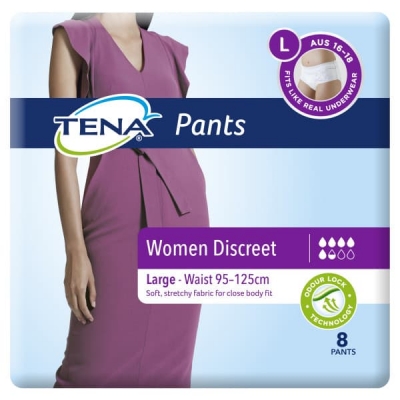 Tena Pants Women Large 8 Pack
