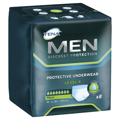 Tena Men Protective Underwear Level 4 Large 8 Pack