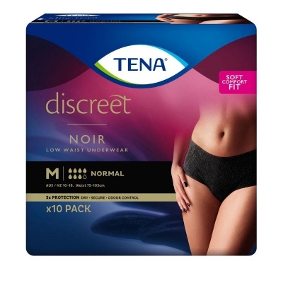 Tena Women Pants Medium Black 10 Pack