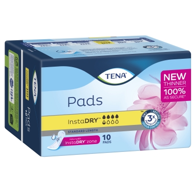 Tena Pads Insta Dry Standard 10 Pack