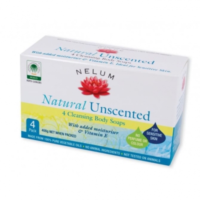 Nelum Natural Unscented Soap 4 Pack