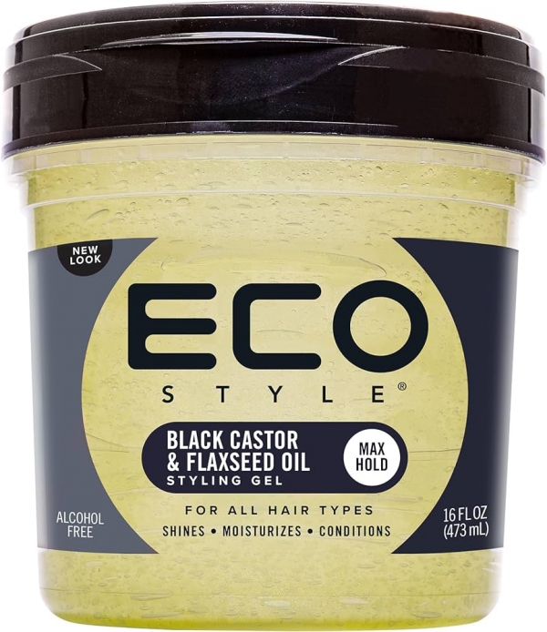 Eco Style Black Castor & Flaxseed Styling Gel 473ml