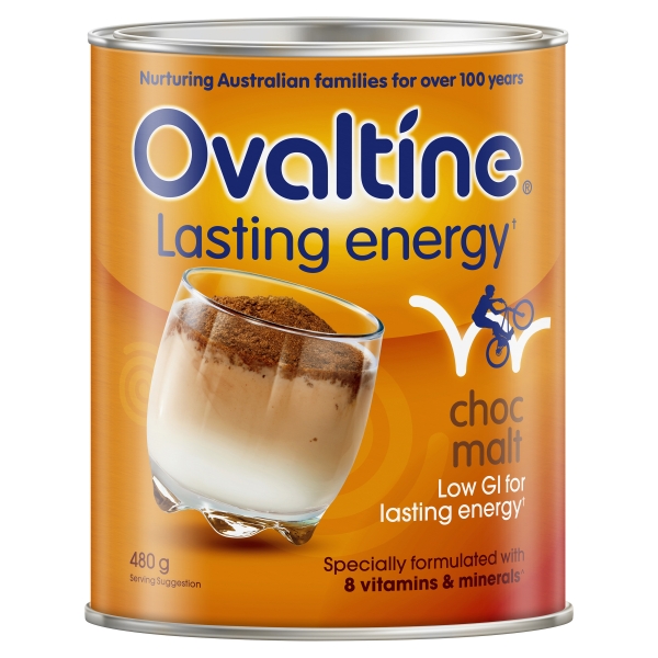 Ovaltine Lasting Energy Choc Malt 480g