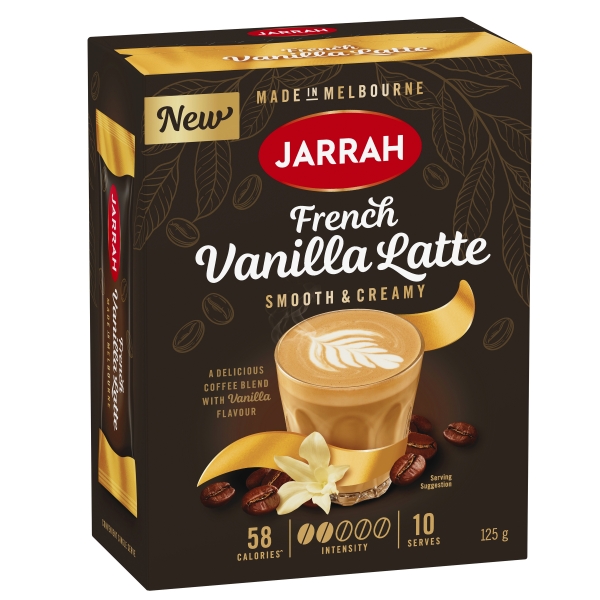 Jarrah French Vanilla Coffee 10 Sachets 125g