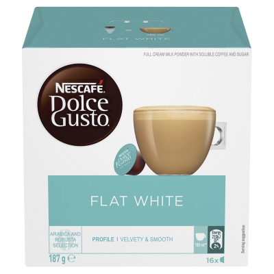 Nescafe Dolce Gusto Capsules Flat White 16 Pack