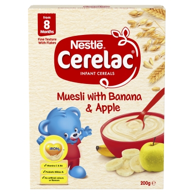 Nestle Cerelac Infant Muesli With Banana & Apple 8+ Months 200g
