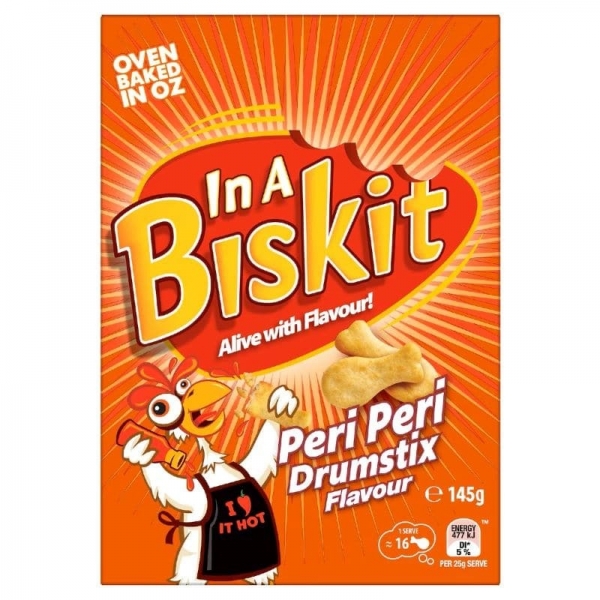 In A Biskit Peri Peri Drumstix Flavour 145g