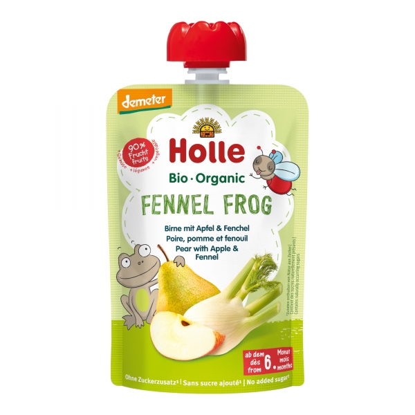 Holle Fennel Frog Pear Apple & Fennel 6+ Months 100g