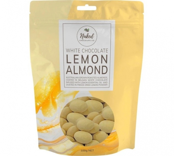 Naked Chocolate Co White Chocolate Lemon Almond 100g