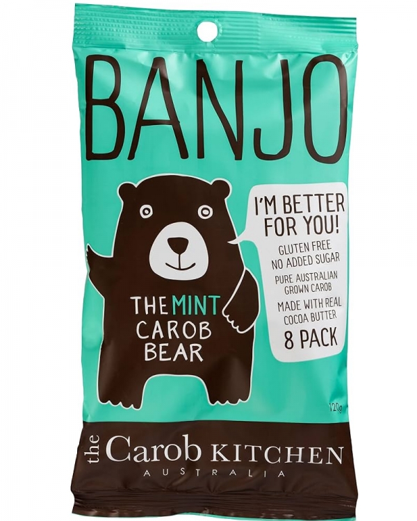 Carob Kitchen Banjo Mint Bear 8 Pack 120g