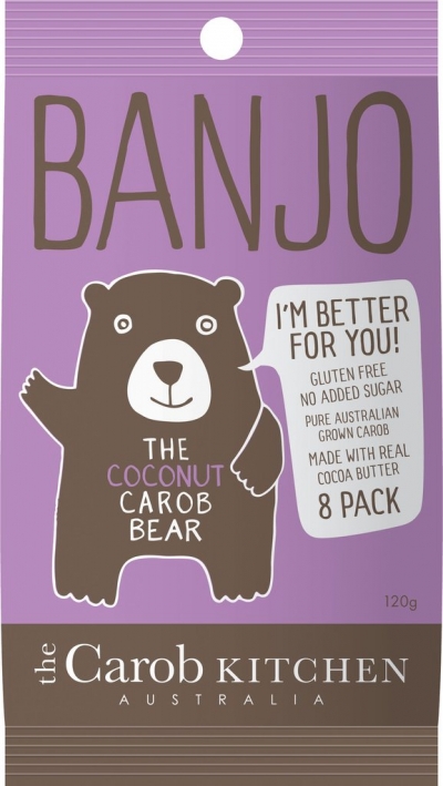 Carob Kitchen Banjo Coconut Bear 8 Pack 120g
