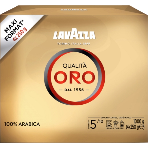 Lavazza Coffee Ground Oro 4 Pack 1kg