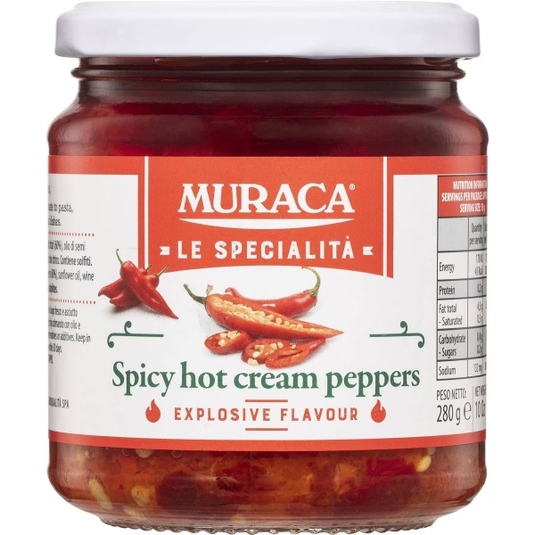 Muraca Spicy Hot Cream Peppers 280g