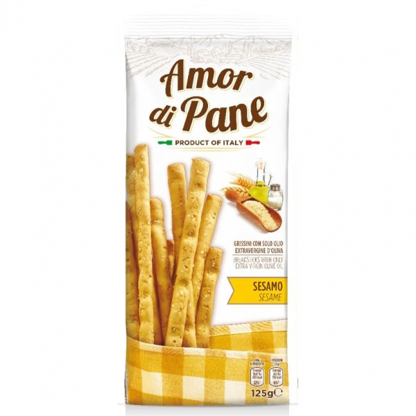 Amor di Pane Breadsticks Sesame 125g