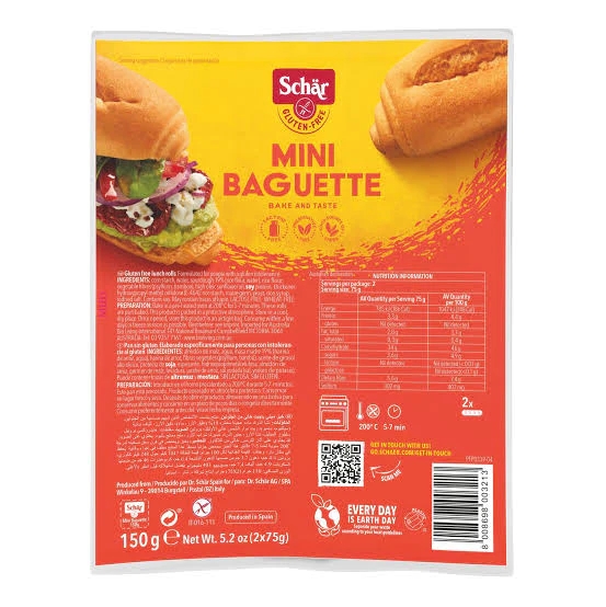 Schar Mini Baguettes Gluten Free 2 Pack 150g