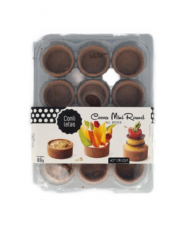 Confiletas 40mm Sweet Round Cocoa 12 Pack 81g