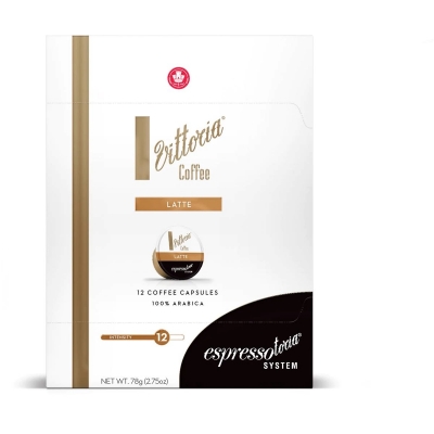 Vittoria Latte Capsules 12 Pack 78g (Espresstoria)