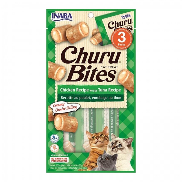 Inaba Churu Cat Treat Bites Chicken & Tuna 3 Pack 30g