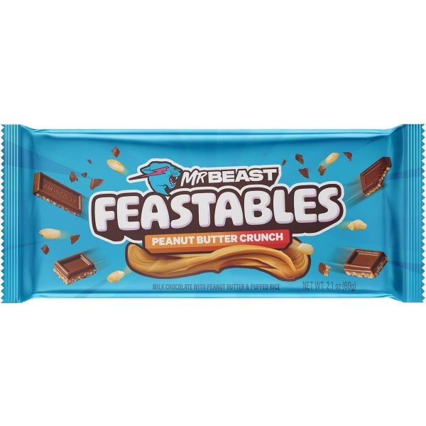 Mr Beast Feastables Peanut Butter Crunch 60g