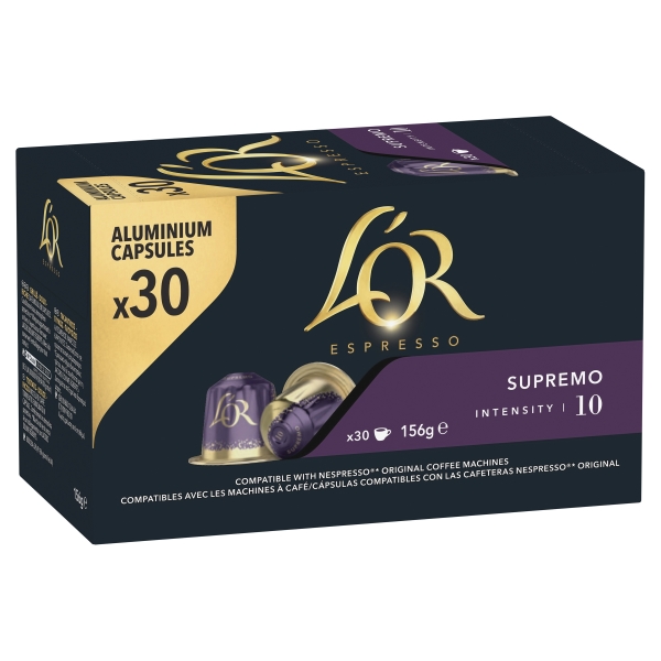L'OR Espresso Coffee Capsules Supremo 30 Pack