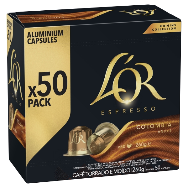 L'OR Espresso Coffee Capsules Colombia 50 Pack