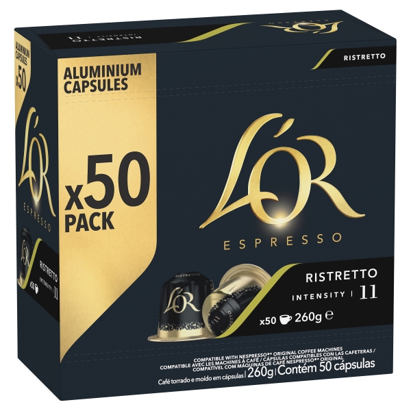 L'OR Espresso Coffee Capsules Ristretto 50 Pack