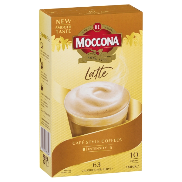 Moccona Coffee Sachets Latte 10 Pack