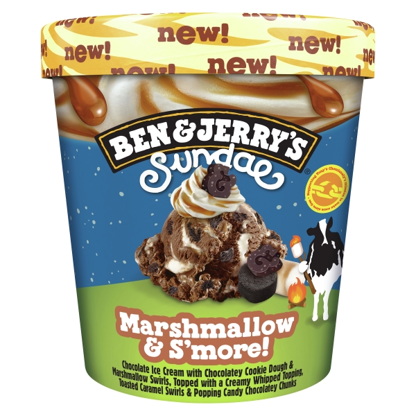 Ben & Jerry's Ice Cream Marshmallow & S'more Sundae 427ml
