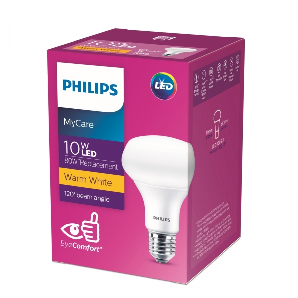 Philips Globe LED Edison Screw R80 10W 1 Pack