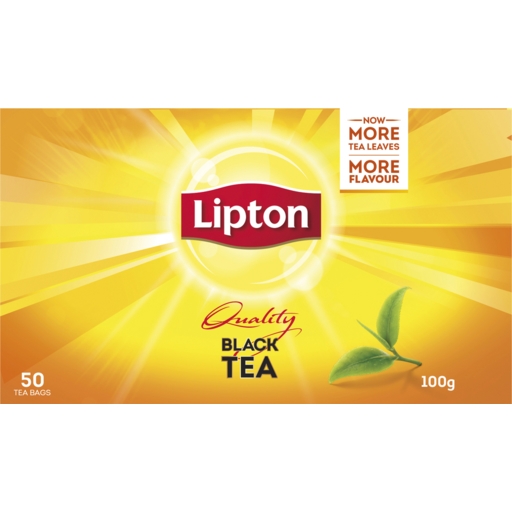 Lipton Quality Black Tea Bags 50 Pack 100g