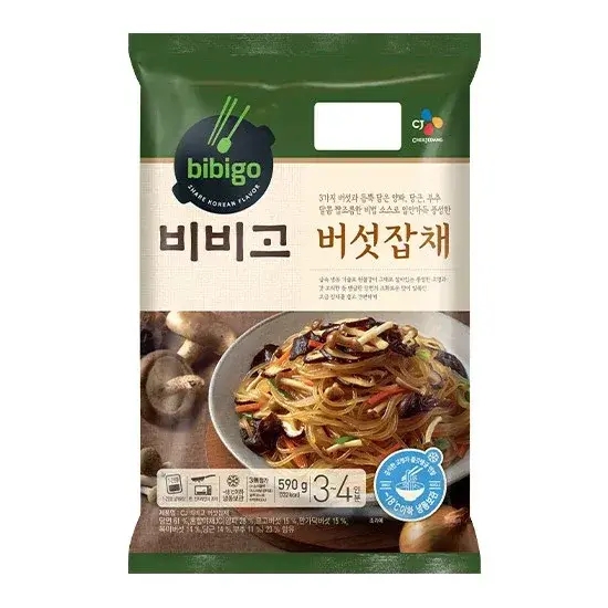 Bibigo Noodles Japchae Mushroom 590g