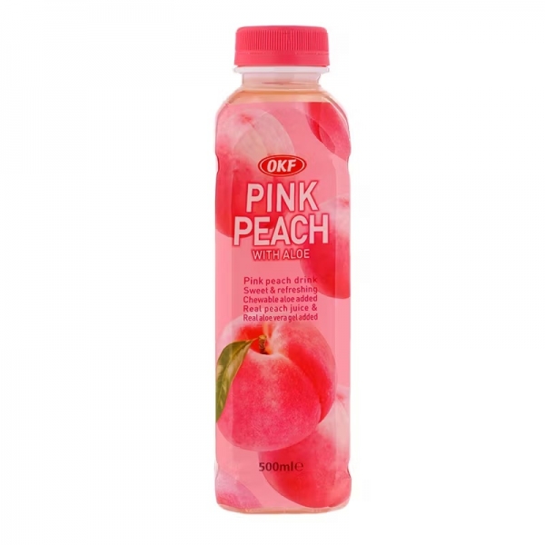 OKF Aloe Vera Drink Pink Peach 500ml