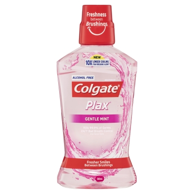 Colgate Plax Mouthwash Gentle Mint Alcohol Free 500ml