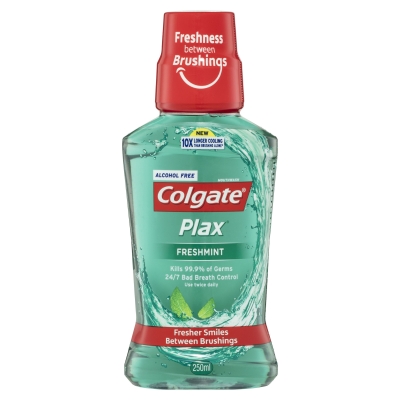 Colgate Plax Mouthwash Freshmint Alcohol Free 250ml