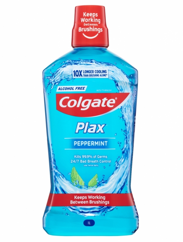 Colgate Plax Mouthwash Peppermint Alcohol Free 1lt
