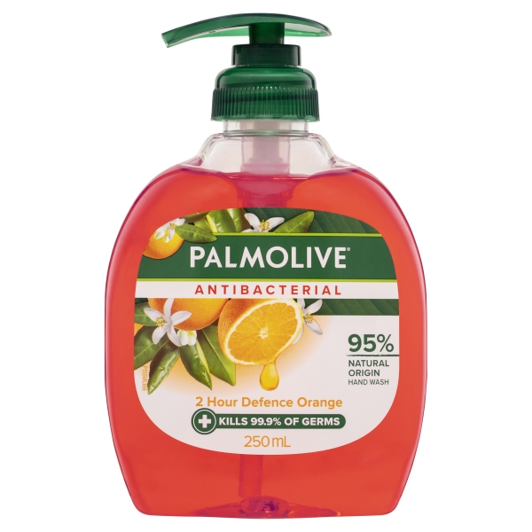 Palmolive Liquid Hand Wash Antibacterial Defence Orange Pump 250ml